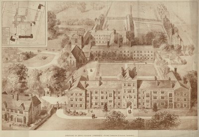 Kiegészítések a cambridge-i Jesus College-hoz (metszet) alkotó: English School