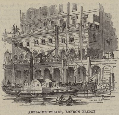 Adelaide Wharf, London Bridge alkotó: English School