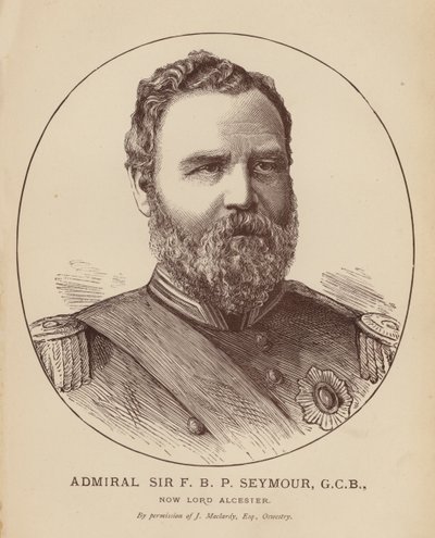 Sir F B P Seymour admirális, GCB, jelenleg Lord Alcester (metszet) alkotó: English School