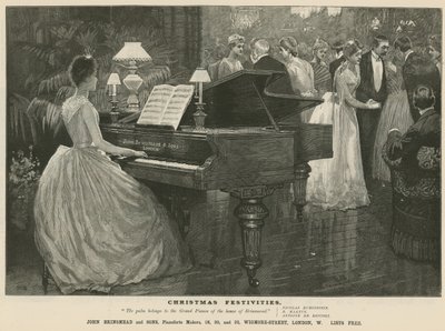 John Brinsmead and Sons zongorakészítő hirdetése, Wigmore Street, London alkotó: English School