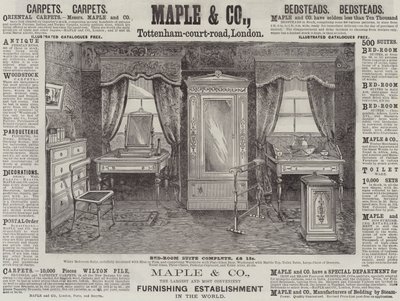 Reklám, Maple and Company (metszet) alkotó: English School