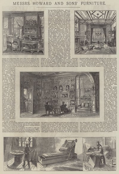 Reklám, Messers Howard and Sons bútorai (metszet) alkotó: English School