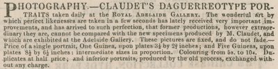 Claudets Daguerrotype Portrék reklámja alkotó: English School