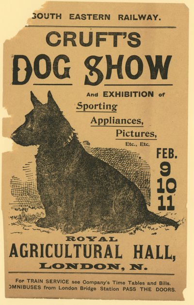 Crufts kutyakiállítás hirdetése alkotó: English School