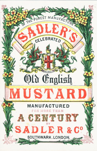 Reklám Sadlers Old English Mustárnak alkotó: English School