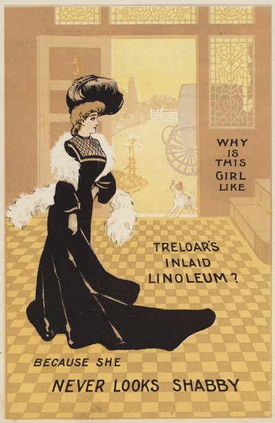 Treloars intarziás linóleum hirdetése alkotó: English School