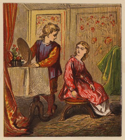 Aesopus meséi: A testvér és nővér (színes litó) alkotó: English School