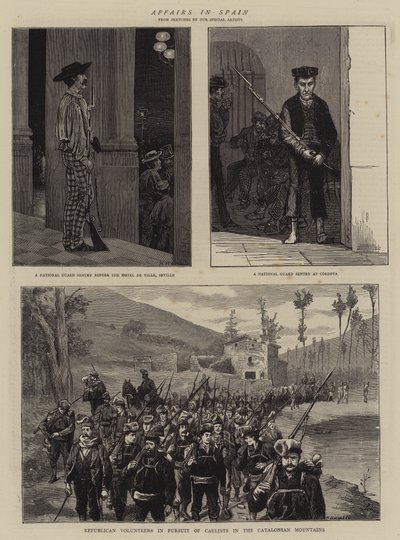 Ügyek Spanyolországban (metszet) alkotó: English School