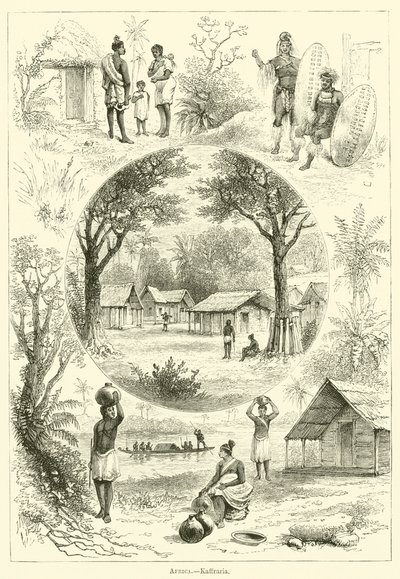 Afrika, Kaffraria (metszet) alkotó: English School