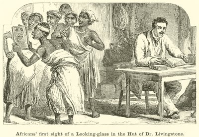 Az afrikaiak első pillantása egy szemüvegre Dr. Livingstone kunyhójában alkotó: English School