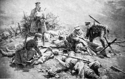 Harc után: Halott németek keresése azonosító lemezek után, 1914-19 alkotó: English School