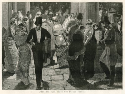 A színdarab után - a Lyceum Portico alatt alkotó: English School