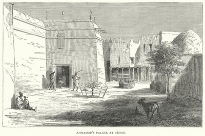 Ahmadou palotája Segou-ban (metszet) alkotó: English School