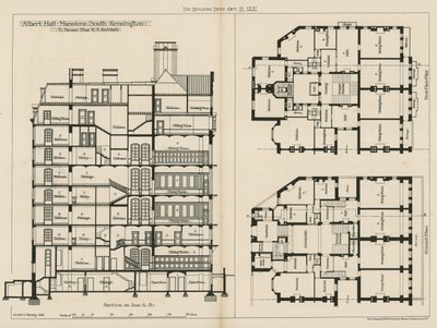 Albert Hall Mansions, South Kensington alkotó: English School