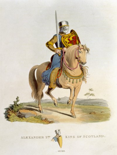 II. Sándor, skót király (1198-1249) 1214, Samuel Rush Meyrick ősi páncéljából, 1824 alkotó: English School