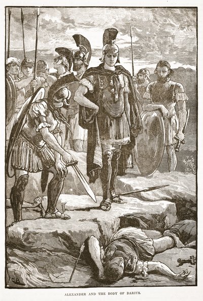 Sándor és Darius teste alkotó: English School