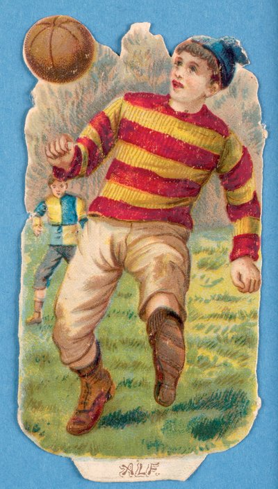 Alf, kivágott egy labdarúgó, 1880-90-es évek alkotó: English School