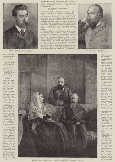 Alfred, Tennyson báró, költődíjas (metszet) alkotó: English School