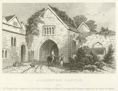 Allington Castle, Kent (metszet) alkotó: English School