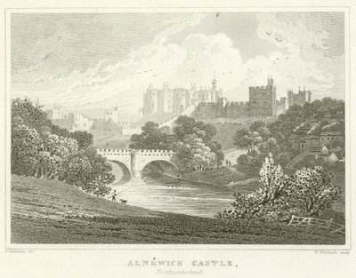 Alnwick kastély, Northumberland (metszet) alkotó: English School
