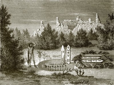 Oltár és romok Zuniban alkotó: English School