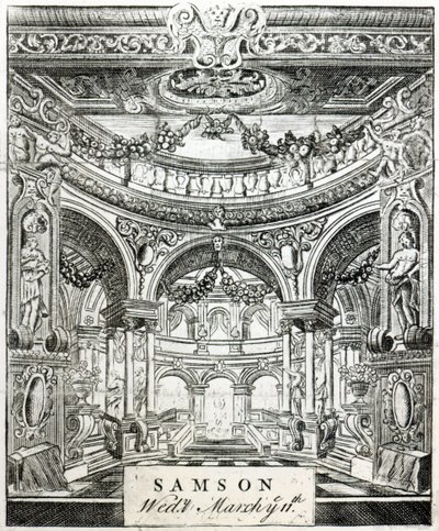 Belépőjegy Händel Sámson című oratóriumára, 1743. március 11-én alkotó: English School