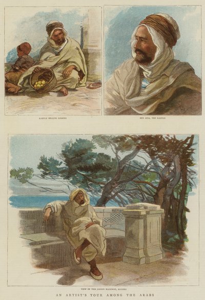 Művésztúra az arabok között (színes metszet) alkotó: English School