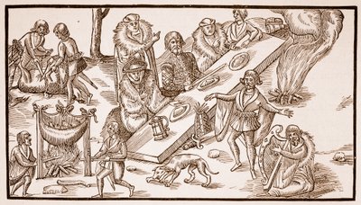 Egy ír bankett, 1581 (szépia fotó) alkotó: English School