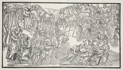 Egy ír főnökök utolsó harca, 1581 (szépia fotó) alkotó: English School