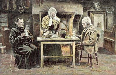 Egy ír otthon (színes litho) alkotó: English School