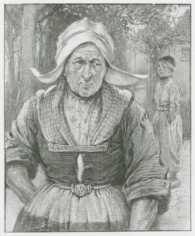 Egy öreg holland nő (litográfia) alkotó: English School