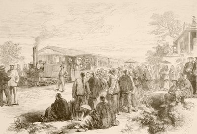 An early Chinese railway c.1880 (litho) alkotó: English School