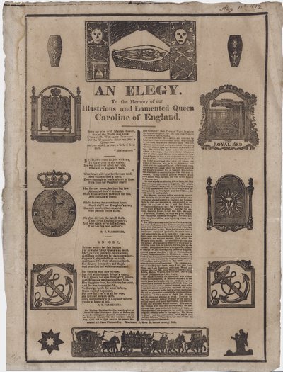 Elégia Caroline angol királynő emlékére (metszet) alkotó: English School