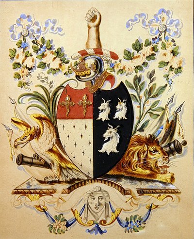 Egy heraldikai terv, amelyet Barnton karjaiként azonosítottak alkotó: English School