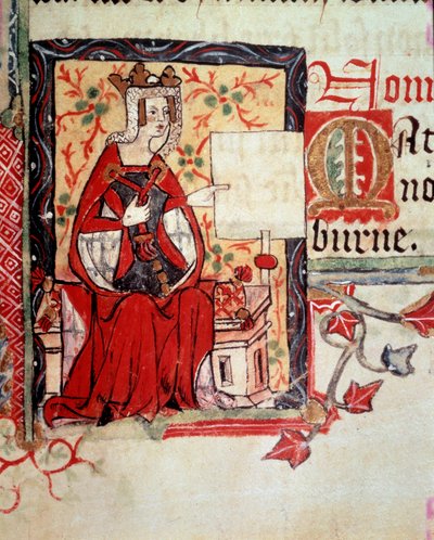 Egy illumináció, amely Mathilde the Emperesse (kb. 1102-1167), más néven Maud és Mathilde of England, V. Henrik feleségét ábrázolja, és a Szent Albans-i szerzetesek "Histoire d