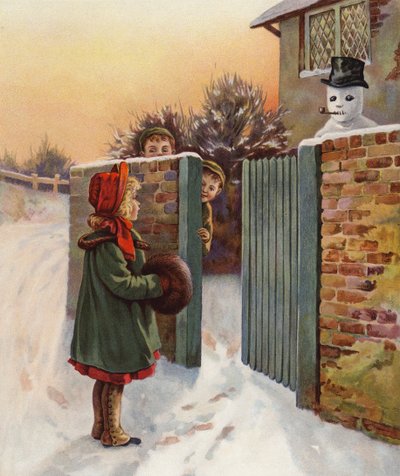 Félelmetes hóember (színes litográfia) alkotó: English School