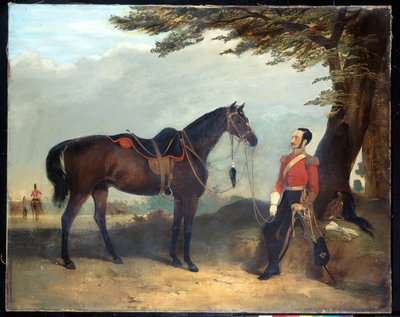 A Dragoon Gárda 3. Ezredének azonosítatlan tisztje, 1850 körül alkotó: English School