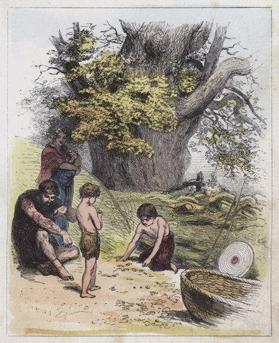 Ókori britek (színes metszet) alkotó: English School