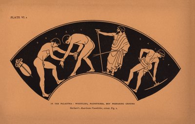 Ókori görög oktatás: Paidotribes, földet előkészítő fiú (litho) alkotó: English School