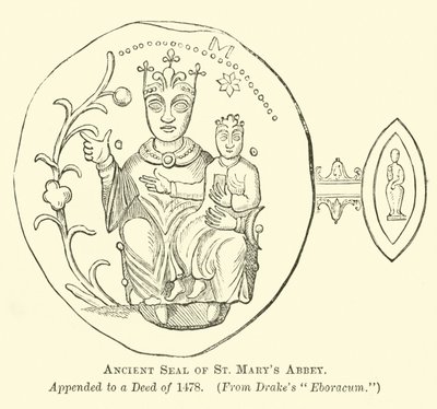 A Szent Mária-apátság ősi pecsétje alkotó: English School