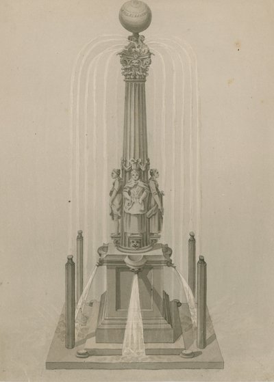 Ősi számlap és szökőkút, 1656-ban állították fel a londoni Leadenhall Cornerben alkotó: English School