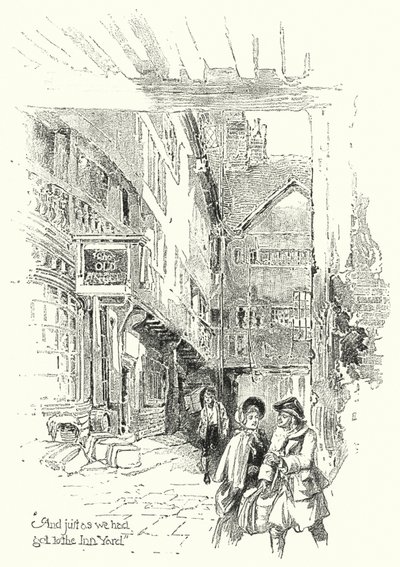 "És ahogy a fogadó udvarába jutottunk" (litho) alkotó: English School