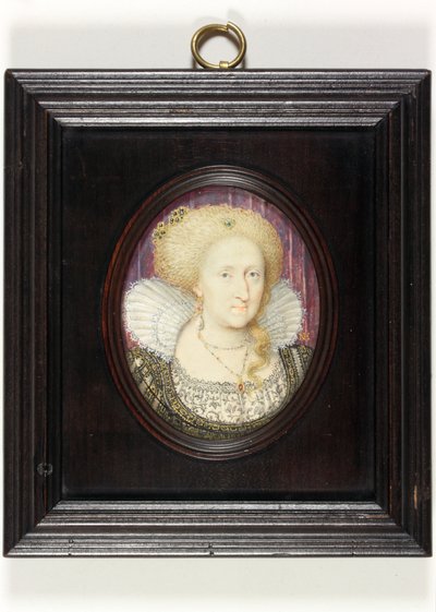 Anne of Denmark (akvarell pergamen) alkotó: English School