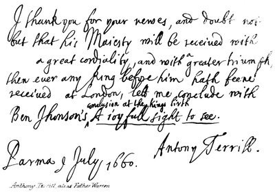 Anthony Terrill, alias Warren atya alkotó: English School