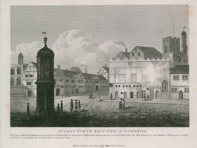 Ősi északkeleti kilátás Cornhillre alkotó: English School