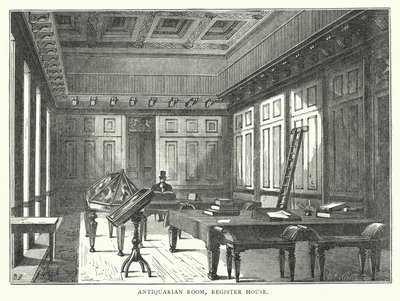 Antikvár szoba, Regisztrációs Ház (metszet) alkotó: English School