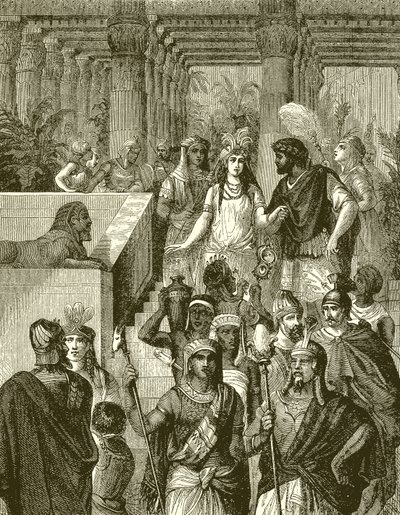 Antonius és Kleopátra Egyiptomban alkotó: English School