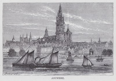 Antwerpen (metszet) alkotó: English School
