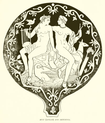 Aplu (Apollo) és Artemisia alkotó: English School