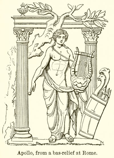 Apollo, egy római domborműből alkotó: English School